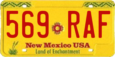 NM license plate 569RAF