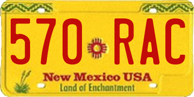 NM license plate 570RAC