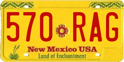 NM license plate 570RAG