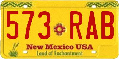 NM license plate 573RAB