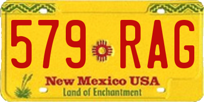 NM license plate 579RAG