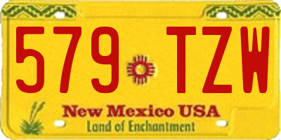 NM license plate 579TZW