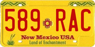 NM license plate 589RAC