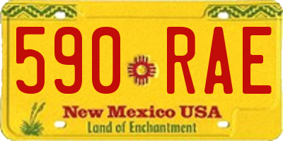 NM license plate 590RAE