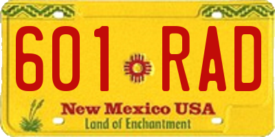 NM license plate 601RAD