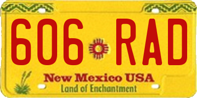 NM license plate 606RAD