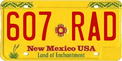 NM license plate 607RAD