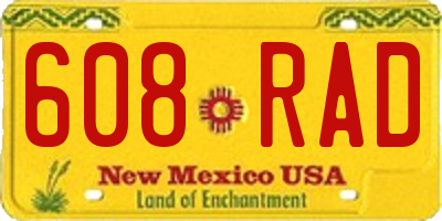 NM license plate 608RAD