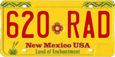 NM license plate 620RAD