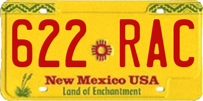 NM license plate 622RAC