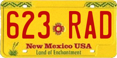 NM license plate 623RAD