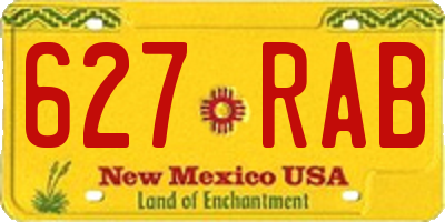 NM license plate 627RAB
