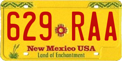 NM license plate 629RAA