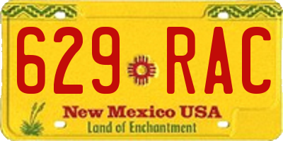 NM license plate 629RAC