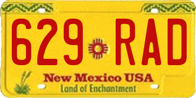 NM license plate 629RAD