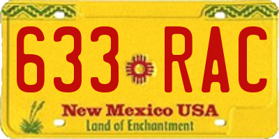 NM license plate 633RAC