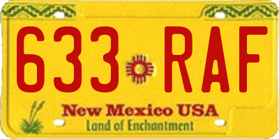 NM license plate 633RAF