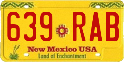 NM license plate 639RAB