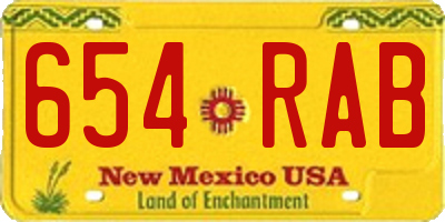 NM license plate 654RAB