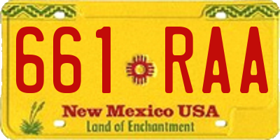 NM license plate 661RAA