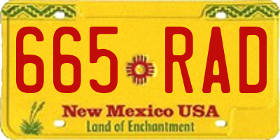 NM license plate 665RAD