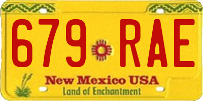 NM license plate 679RAE