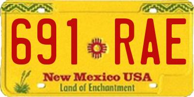 NM license plate 691RAE
