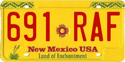 NM license plate 691RAF