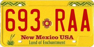 NM license plate 693RAA