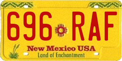 NM license plate 696RAF