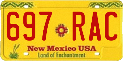 NM license plate 697RAC