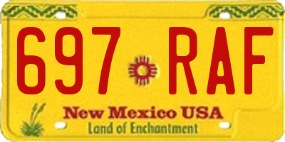 NM license plate 697RAF