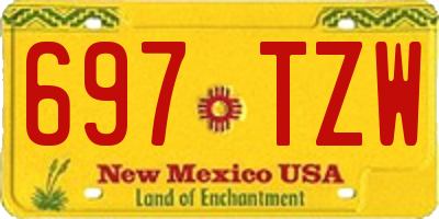 NM license plate 697TZW