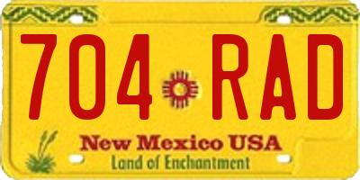 NM license plate 704RAD