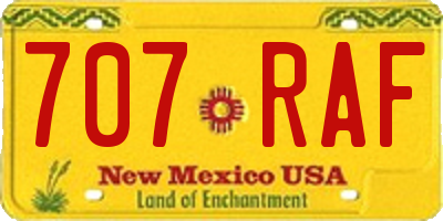 NM license plate 707RAF