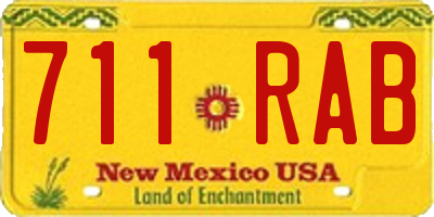 NM license plate 711RAB