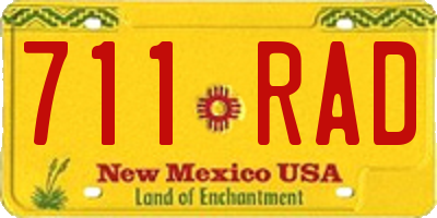NM license plate 711RAD