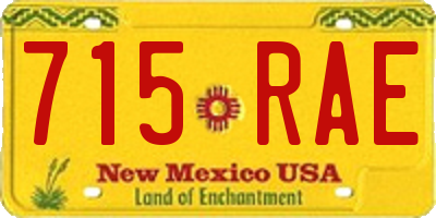 NM license plate 715RAE
