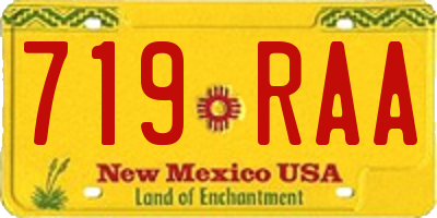 NM license plate 719RAA