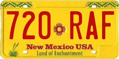 NM license plate 720RAF