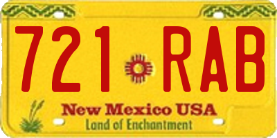 NM license plate 721RAB