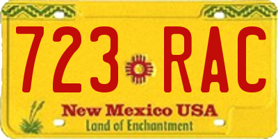 NM license plate 723RAC