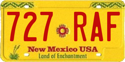 NM license plate 727RAF