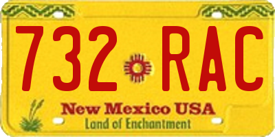 NM license plate 732RAC