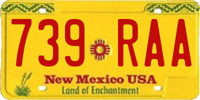 NM license plate 739RAA