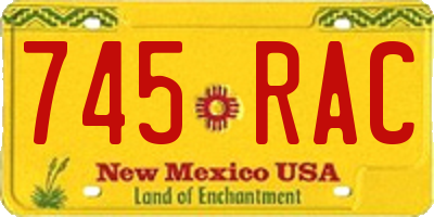 NM license plate 745RAC