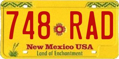 NM license plate 748RAD