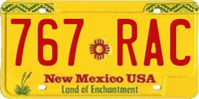 NM license plate 767RAC