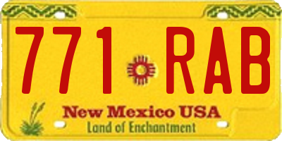 NM license plate 771RAB