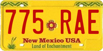 NM license plate 775RAE